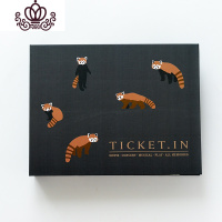 封后车票收藏册集票收纳夹电影机票票异地恋票夹相册票据票根收集本 棕色树袋熊