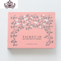 封后车票收藏册集票收纳夹电影机票票异地恋票夹相册票据票根收集本 粉色禾雀