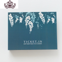 封后车票收藏册集票收纳夹电影机票票异地恋票夹相册票据票根收集本 深蓝紫藤花