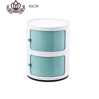 封后卧室简约夹缝北欧ins圆形收纳柜塑料多层床头柜浴室柜置物架边柜