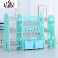 封后儿童书架家用落地塑料卡通绘本架幼儿园多层简易书架收纳柜