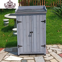 封后户外柜子收纳柜种花工具箱杂物柜多层实木阳台防雨防水储物柜