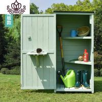 封后户外实木收纳柜花园庭院柜雨鞋铲子工具柜防雨防晒收纳箱