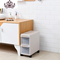 封后22CM夹缝收纳柜抽屉式窄柜厨房浴室缝隙储物柜塑料夹缝置物架边柜