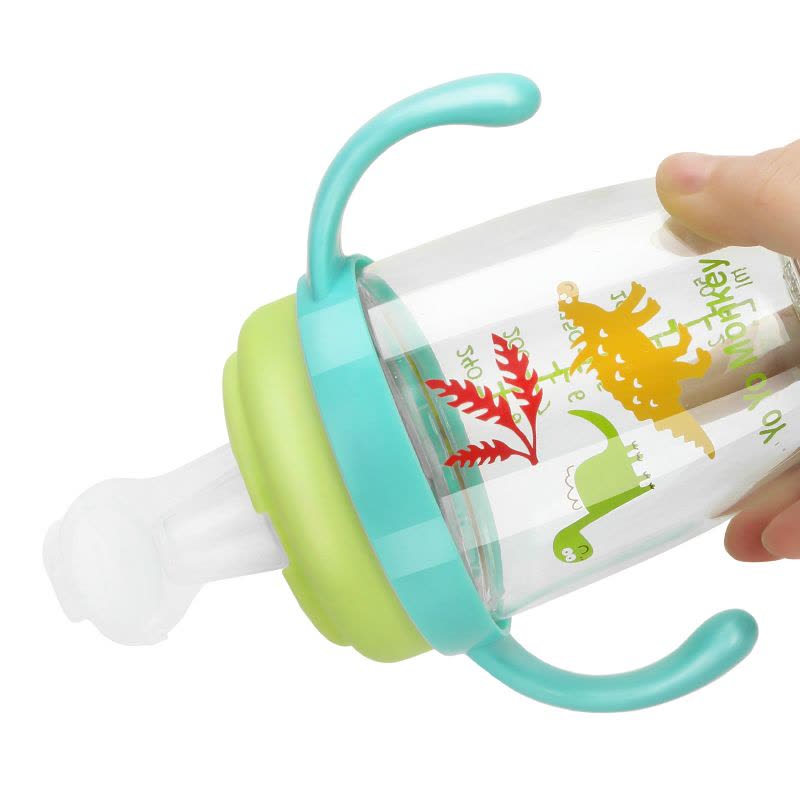 优优马骝（YoYo Monkey） 婴儿学饮杯6-12个月鸭嘴杯儿童杯子Tritan MS170 240ml 蓝色图片