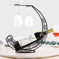 创意红酒架摆件葡萄酒瓶架子欧式森林酒柜装饰红酒杯高脚杯架悬挂