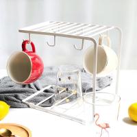 北欧风简约铁艺杯架家用马克杯咖啡杯玻璃杯沥水置物家杯子收纳架