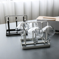 北欧简约铁艺咖啡杯沥水杯架 马克杯玻璃杯收纳架酒杯水杯架