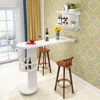 吧台桌实木厨房酒柜吧台家用北欧客厅高脚桌子简约现代靠墙小吧台