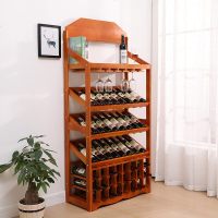 实木红酒架客厅酒柜商用展示架阵列架欧式创意家用落地葡萄酒瓶架
