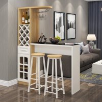 吧台桌家用客厅酒柜隔断柜简约现代欧式玄关柜钢化玻璃小吧台酒柜