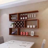 Aoerpu餐厅酒柜壁挂现代简约墙上酒架置物架悬挂红酒架酒格摆件架