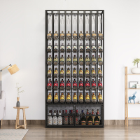 酒吧铁艺红酒架展示柜子欧式葡萄酒瓶架酒庄酒架餐厅整装落地酒柜
