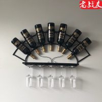 欧式悬挂式红酒架铁艺红酒杯架家用酒柜倒挂墙上创意壁挂置物酒架