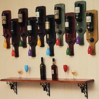 复古实木原木悬挂壁挂葡萄酒架红酒架摆件创意酒杯架高脚杯架