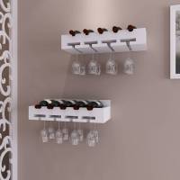 特价北欧实木红酒架创意红酒杯架装饰架杯子架壁挂搁板酒柜