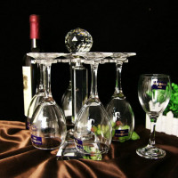 水晶红酒架高脚杯架旋转欧式倒挂红酒杯架子实用水晶玻璃杯家用