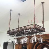 创意悬挂红酒架欧式酒吧餐厅吧台酒杯架吧台倒挂红酒杯酒庄酒杯架