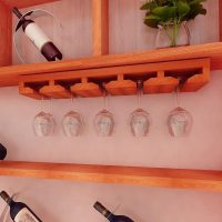 2槽6槽7槽8槽实木红酒杯架倒挂高脚杯架杯托倒挂酒柜杯架创意客厅