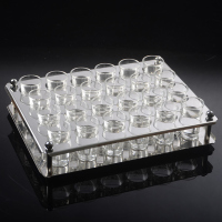 (24头不锈钢子弹杯架)洋酒杯架 烈酒杯架不锈钢杯架KTV酒吧杯架