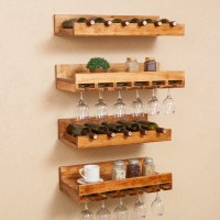 欧式实木壁挂悬挂葡萄酒架置物架餐厅复古高脚杯架红酒柜