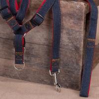 牛仔狗狗牵引绳子宠物牵引带子泰迪狗绳子不可伸缩宠物狗链子小型犬中型犬狗狗宠物牛仔牵引绳日常出行用品