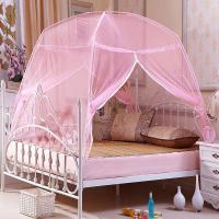 家居家纺蚊帐床上用品圆顶蚊帐蒙古包1.5米1.8/1.2/1m床学生宿舍支架拉链有底单人双人时尚蚊帐