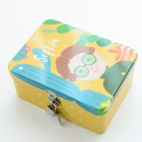 创意半岛铁盒带锁收纳盒桌面储物盒小铁盒子小箱子化妆品盒马口铁时尚创意厨房卧室收纳盒生活日用收纳用品收纳盒