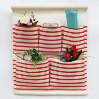 壁挂式韩版布艺蕾丝墙壁多层收纳袋杂物袋挂袋整理袋三兜五兜储物袋墙面门后时尚创意生活日用收纳用品收纳袋