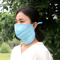 夏季防晒口罩遮阳防风防尘口罩透气面罩护颈口罩大款成人棉质纤维防尘口罩生活潮个性韩版时尚日用日常防护口罩