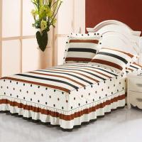 床笠韩版花边床裙床罩 床垫保护套床套单件夹棉单件床罩床裙式加厚保护时尚创意舒适百搭家纺床上用品床裙床罩