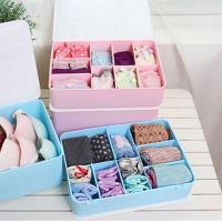 纯色创意塑料内衣收纳盒内衣裤文胸盒子装袜子放内裤整理箱家用分格抽屉式简约时尚糖果色生活日用收纳用品