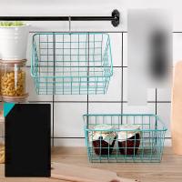 厨房铁艺收纳篮 果蔬收纳筐桌面杂货储物筐野餐篮储物篮收纳篮生活日用家居家庭清洁收纳整理用品储物篮收纳篮