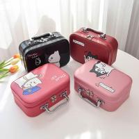 便携化妆包小号韩国简约可爱少女心收纳盒大容量防水手提化妆箱多色多款多功能生活日用收纳用品时尚创意简约收纳包