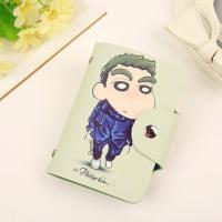 [24 卡位]糖果色简约新款韩版蜡笔小新卡通卡包女式多卡位公交银行卡套卡夹大容量现代时尚搭扣卡包收纳用品生活日用