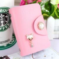 [24卡位]糖果色简约新款多卡位女士卡包韩版可爱女生卡片包防消磁信用卡夹名片包卡套动物图案搭扣卡片竖款收纳用品