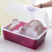 大号厨房置物架碗盘架创意碗筷收纳盒沥水碗架餐具收纳架塑料碗柜时尚创意厨房筷子收纳盒生活日用收纳用品收纳盒