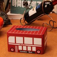 铁皮纸巾盒米字旗抽纸盒欧式家居面巾纸抽酒吧咖啡厅收纳盒子多功能生活日用收纳用品时尚创意简约收纳盒纸巾盒