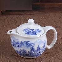 陶瓷茶壶大号单壶功夫茶具景德镇冲茶器小山水青花瓷过滤泡茶壶大容量多色多款多功能时尚创意生活日用家居器皿水壶