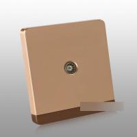 86型家用香槟金大板墙壁开关面板有线闭路TV单电视插座暗装电视插座多色多款多功能时尚创意电子电工插座电视插座