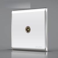 电视插座有线电视插座高清数字宽频电视插座面板亮银瓷白色电视插座多色多款多功能时尚创意电子电工插座电视插座