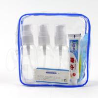 PVC拉链包洗漱套装化妆品分装瓶喷雾瓶 1套