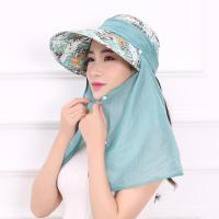 太阳帽防晒口罩防紫外线帽子夏天防晒帽遮阳帽男女大沿帽