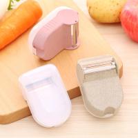 小麦秸杆带皮屑盒多用削皮器 厨房小工具果蔬削皮刀