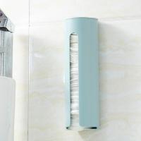 可拆卸粘贴式化妆棉收纳架 垃圾袋收纳盒25.2*8.1*6.6cm