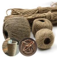 编织手工黄麻线文档袋布艺吊牌装饰材料细麻绳diy绳子捆绑-直径8mm15米