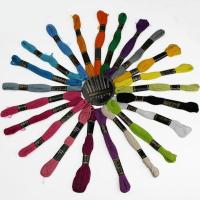 彩色绣花线十字绣线补线棉线手工缝纫线刺绣线线团-大号盒装100支