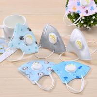 卡通印花儿童一次性口罩立体多层过滤口罩秋冬防尘透气带呼吸阀可爱口罩