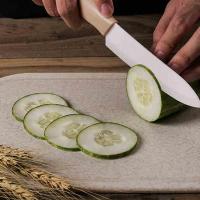 小麦菜板切水果砧板不粘案板宝宝辅食粘板塑料家用刀板实木-小号北欧粉