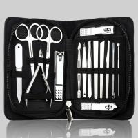 指甲刀套装工具15件套家用修甲修脚工具指甲剪磨甲刀-黑色包装